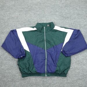 Vintage MacGregor Jacket Mens XL Green Blue Colorblock Nylon Windbreaker 90s